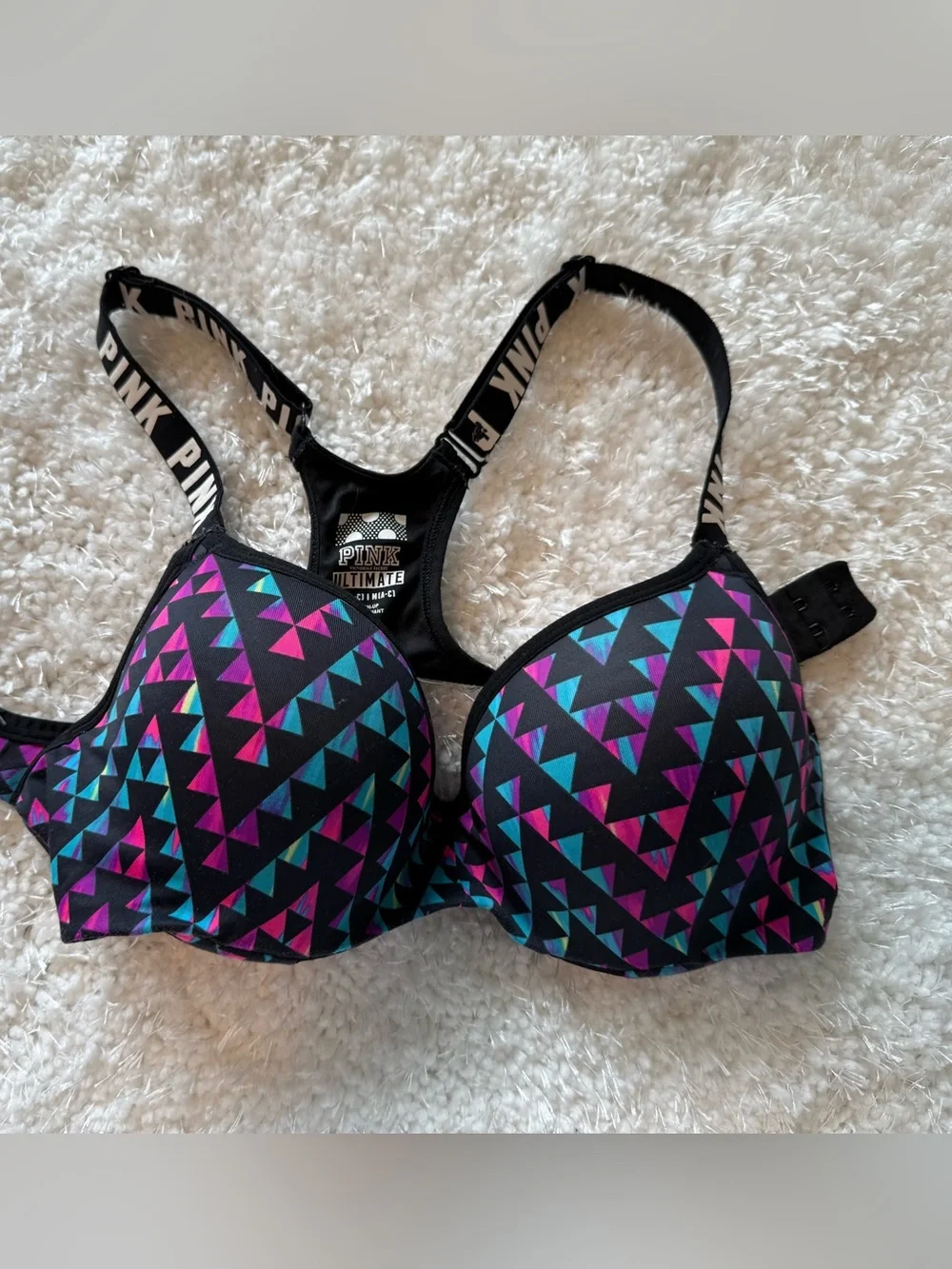 PINK Victoria's Secret Black Racerback Bra - Picture 1 of 3